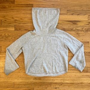 Garnet Hill Cashmere Turtleneck Grey Medium